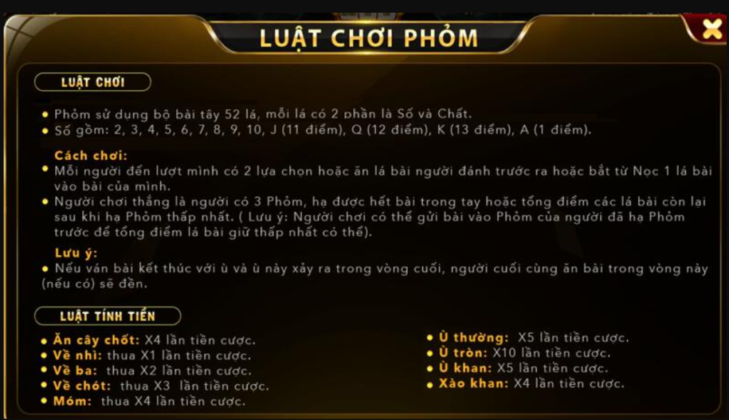 mẹo chơi bài phỏm