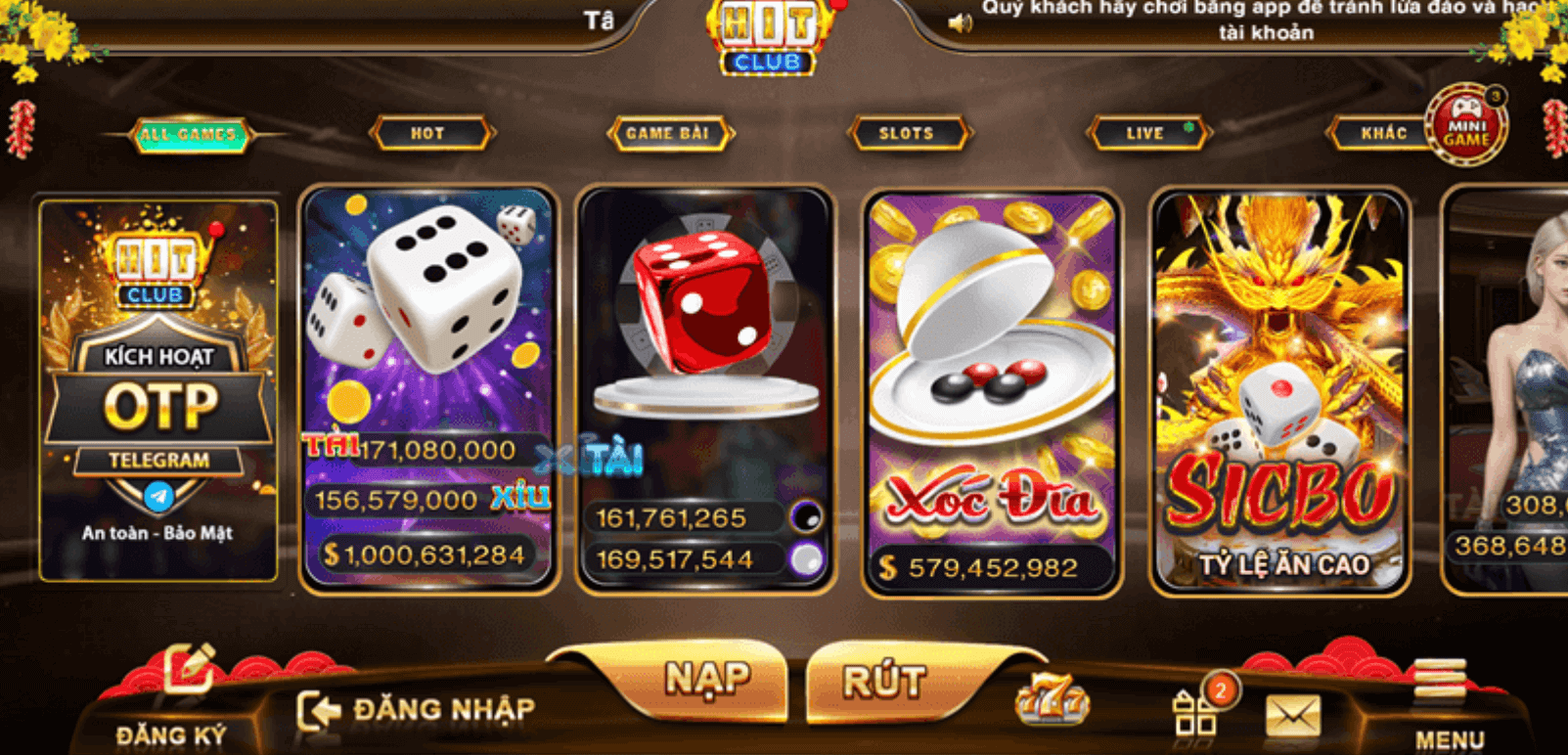 Kho game Hitclub đa dạng